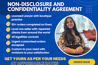 draft or review nda and confidentiality agreement