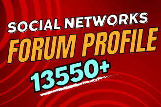 do 13550 social networks and forum profile SEO backlinks