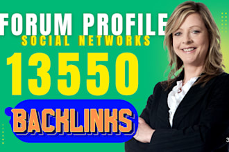 do 13550 forum backlinks profile, social networks