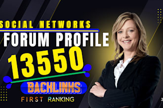 do 13550 forum backlinks profile, social networks