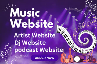 design premium music website for artists, djs, podcasts, bands, and producers