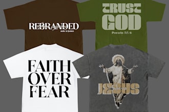make any christian streetwear tshirt design for you