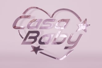 do your logo in 3d chrome effect