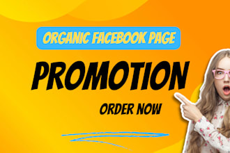 do organic facebook page promotion