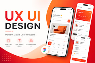 do UX UI design, wireframe for mobile app website in figma