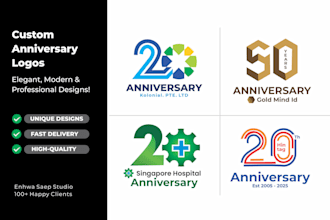design a professional anniversary, event, and jubilee logo