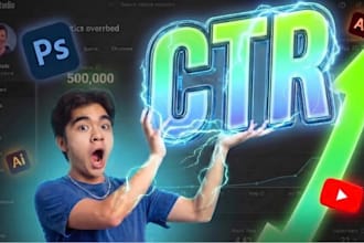 create a high CTR youtube thumbnail