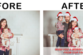 edit your photos to match the christmas season