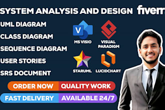 do uml ,srs documentation, use case, class,sequence diagram with in 1 to 24 hour