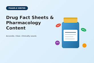 write SEO medical and pharmacology content
