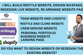 design website for business, cleaning services, healthcare consultant website