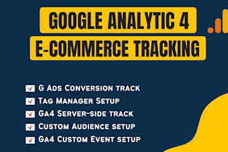 setup google analytics, ga4 ecommerce tracking  conversion tracking with GTM