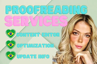 proofread and edit your content to perfection in  portuguese