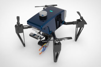 design 3d cad model of drones