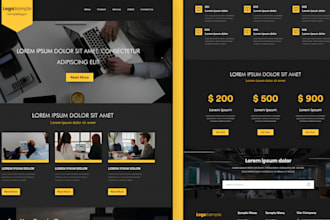 design a website landing page and html portfolio website or one page website