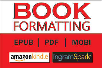 do ebook and paperback book formatting for amazon kdp and ingramspark