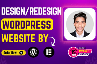 do wordpress website development, design, redesign, clone as a elementor expert