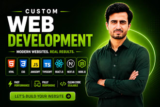 do custom website development as front end web developer
