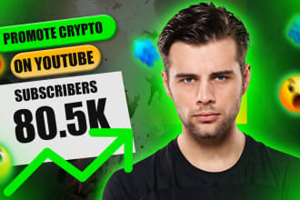 promote your crypto project on my official youtube channel