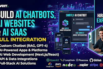 build ai chatbot ai website ai saas ai app with integration