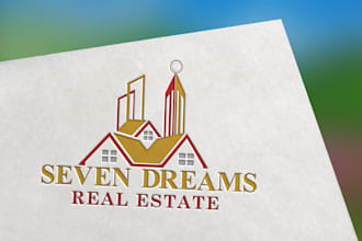 design minimal real estate, realtor and business logo