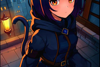 draw your character in a beautiful anime or manga style