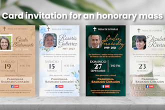 design an invitation card for the honorary mass