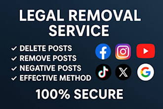 takedown defamatory harassing negative harmful unwanted posts on internet