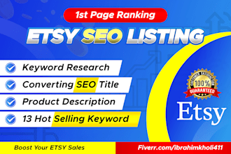 do etsy SEO for etsy digital product listing to boost etsy rank and sales