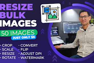 resize images, crop, flip, rotate, add watermark, adjust dpi, and more