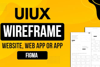 create website, app UI UX wireframe, prototype and mockup in figma