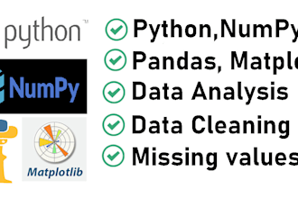 deliver projects and fix bugs in numpy, python, pandas