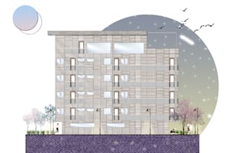 create an architectural collage and mood board