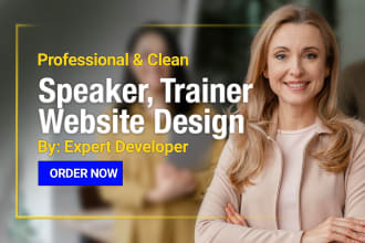 create motivational speaker website design, coaching website development