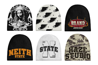 design a custom y2k grunge beanie for your brand or merch