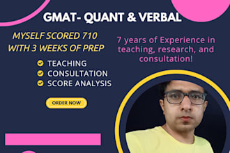 teach gmat got 710 in 3 weeks myself and have 7 years of exp