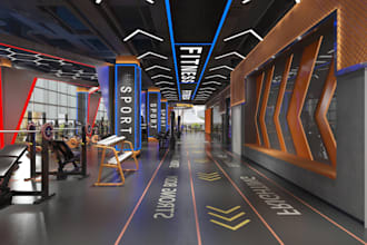 design and render your gym in 3d