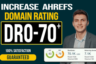 increase ahrefs dr domain rating 70 with quality backlinks