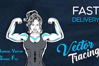 perfectly trace logo or image in vector