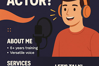 record a professional voice over or character voice