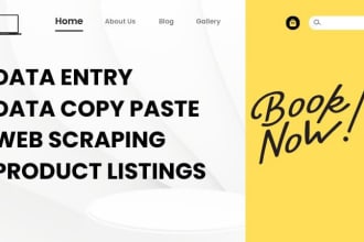 do data entry scraping and copy paste tasks