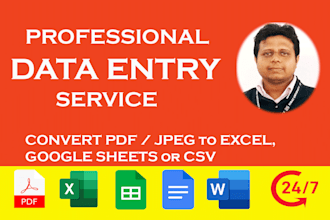 convert PDF to excel, csv or google sheet