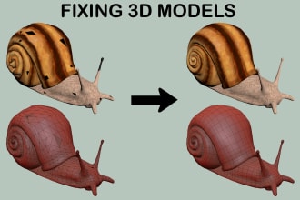 fix, optimize, repair, modify and edit your 3d model