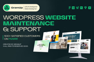 provide support and do wordpress website maintenance monthly