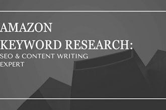 do keyword research, listing writing and SEO