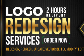 design redesign recreate modify update refresh edit fix your current logo