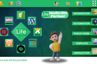 set up mailerlite automation, landing pages, and popup forms