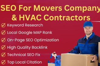 do SEO services for movers and packers, hvac contractors, google top ranking