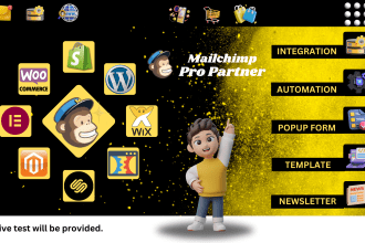 do mailchimp integration, automation newsletters, and popup