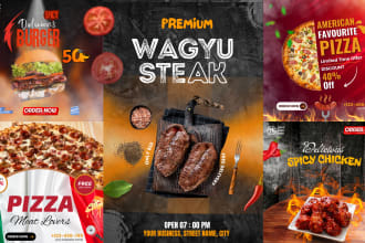 design modern restaurant menu, food and drink poster, flyer and banner